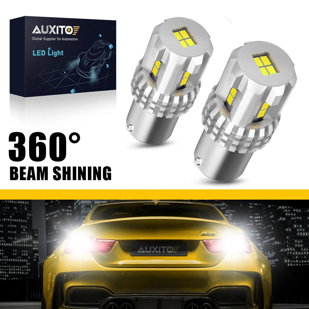 2X AUXITO 1156 7506 P21W LED Backup Reverse Light Bulbs 6000K