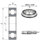 Deep Groove Ball Bearing P5 for Scooter Skateboard Wheel (6011NR)