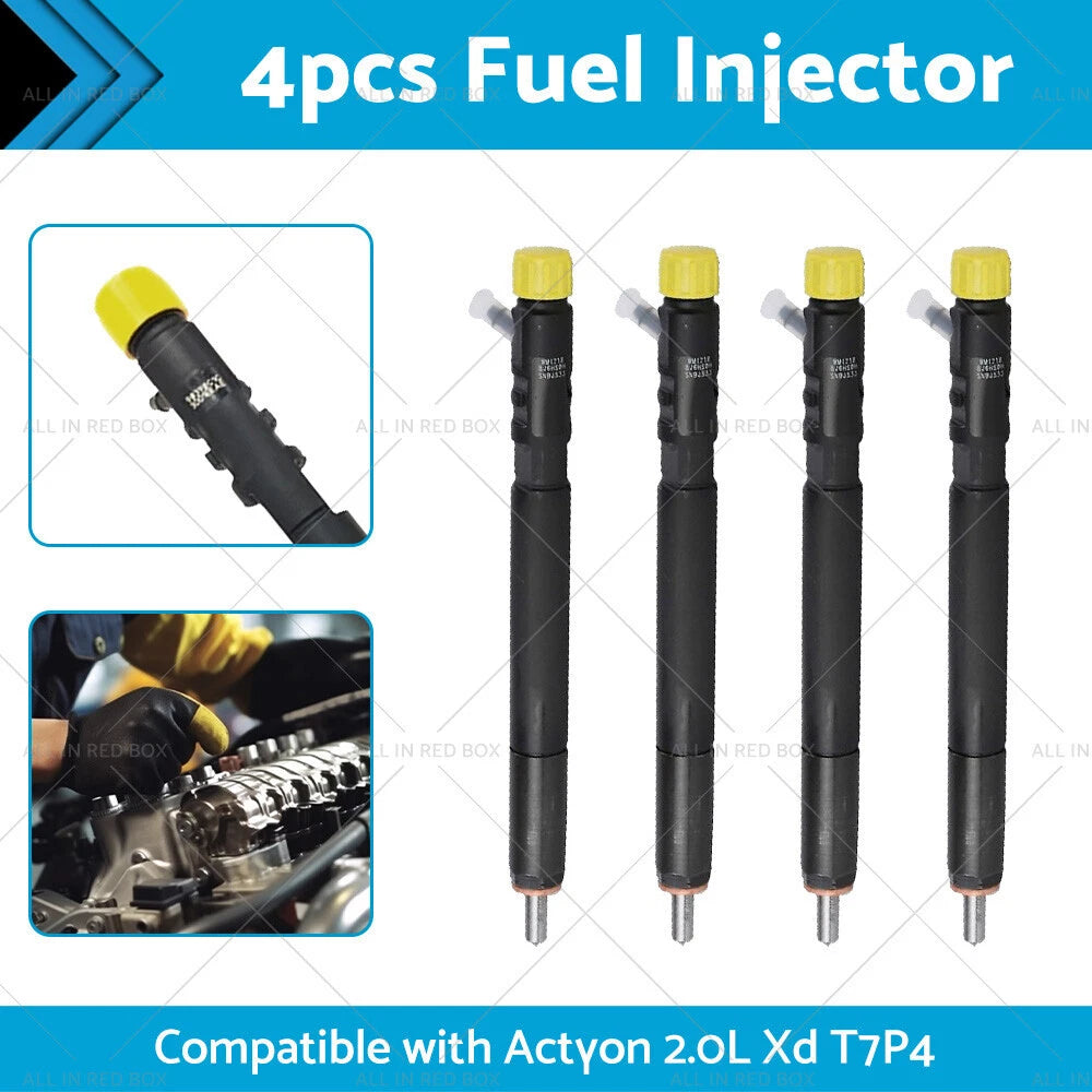 Set of 4 Fuel Injectors EJBR04501D for SsangYong Actyon 2.0 Xdi (2001–2007)