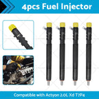 Set of 4 Fuel Injectors EJBR04501D for SsangYong Actyon 2.0 Xdi (2001–2007)
