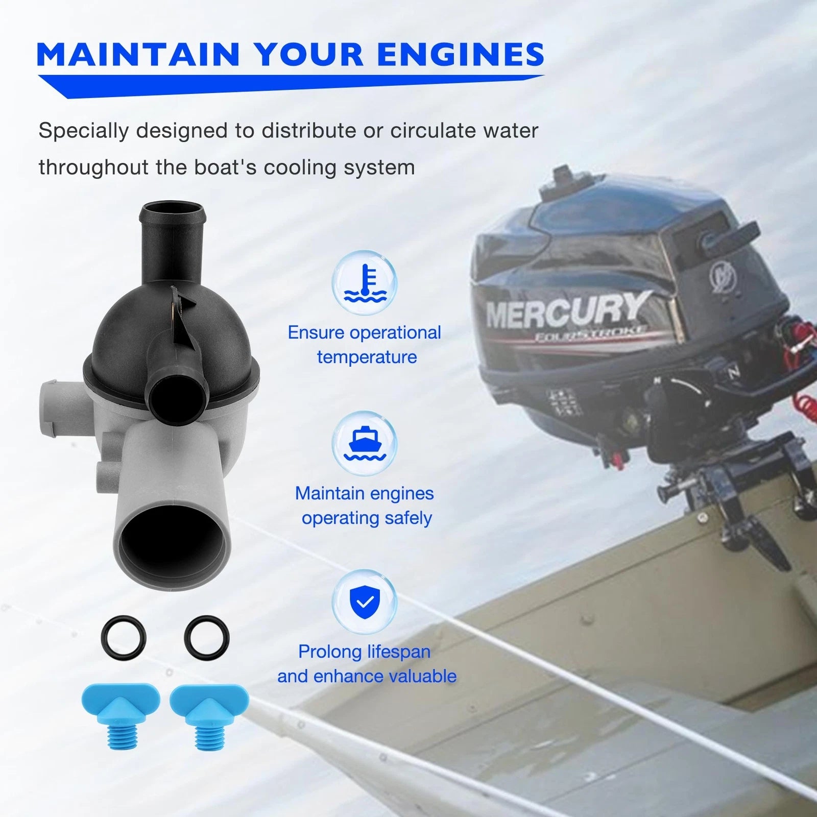 Water Distribution Housing for Mercury Mercruiser 4.3 5.0 5.7 6.2L