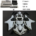 Fairing Kit for Yamaha YZF R1 (2007–2008) - Unpainted ABS, Includes Screws