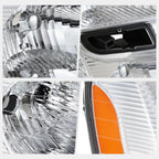 Passenger Side Headlight Lamp Chrome/Amber for Chevy Equinox (2005–2009)