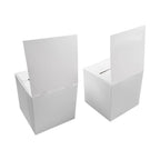 Set of 2 Lightweight White Suggestion Boxes with Removable Header Board
