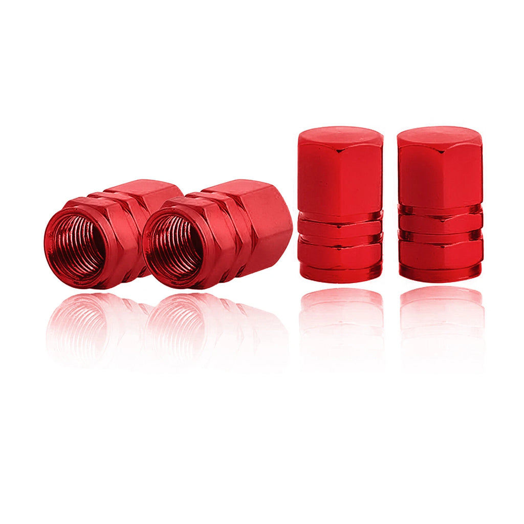 4-Pack Aluminum Tire Valve Caps for Car (Set 4) (Universal, 2000-2025)