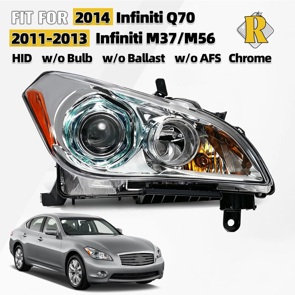 HID Headlight for Infiniti M56 (2011–2013) Right Side, No Bulb, No Ballast