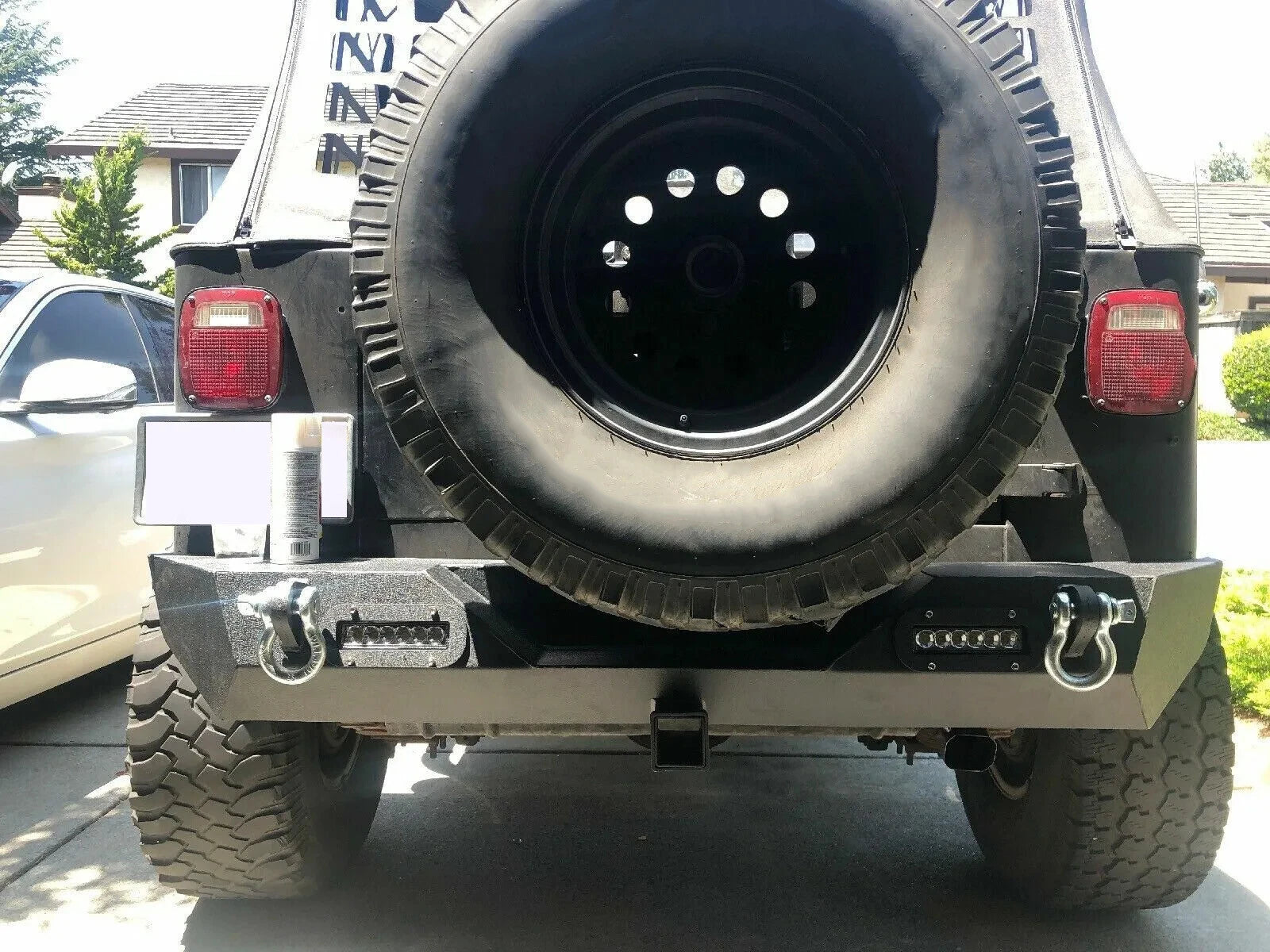 Bumper with Tire Carrier and Winch Plate for Jeep Wrangler (1987–2006)