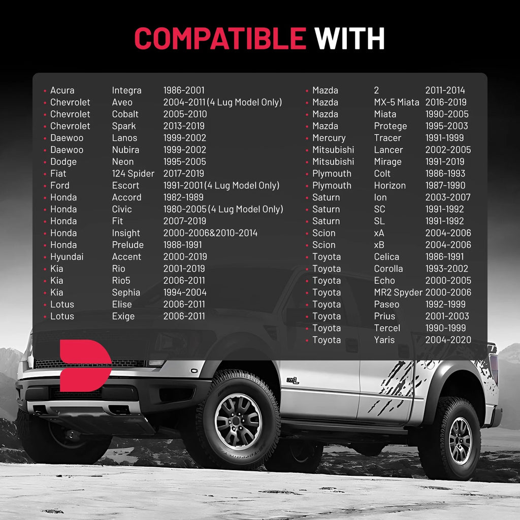 1 Inch Thick Wheel Spacers for Honda Civic Prelude Acura Integra (1990–2001)