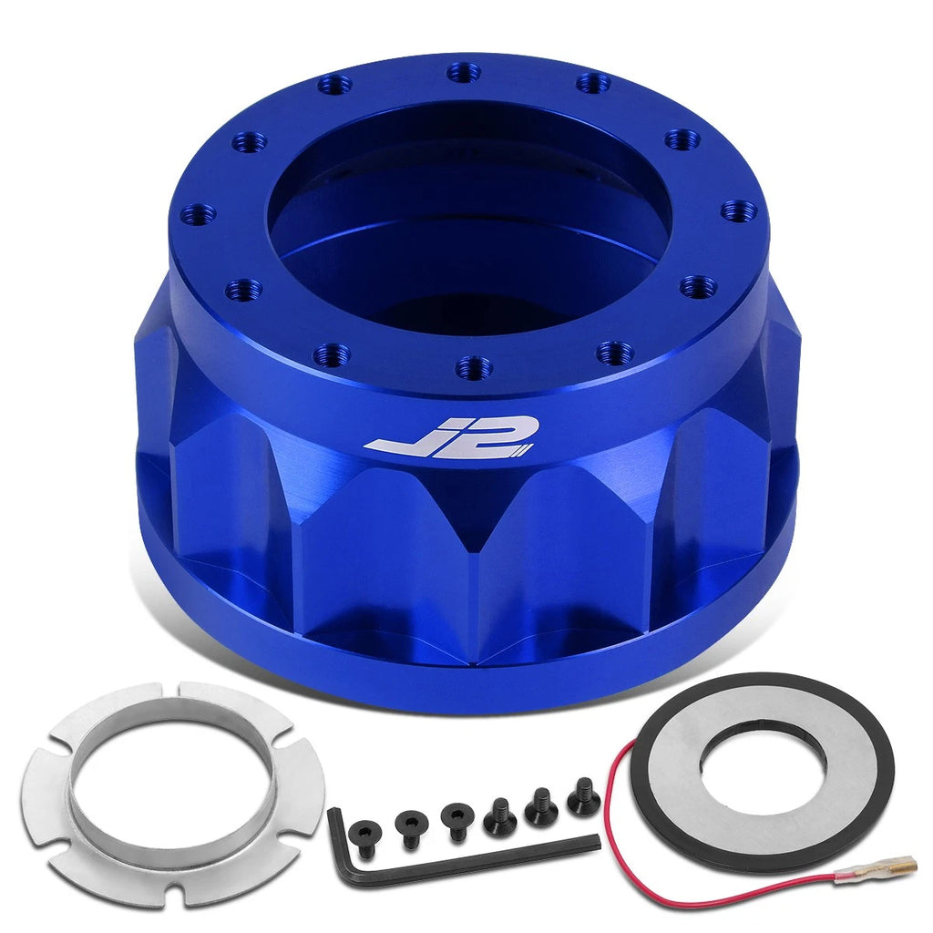 J2 6-Bolt Steering Wheel Hub Adapter for Honda Accord Prelude (1990–1996) Blue