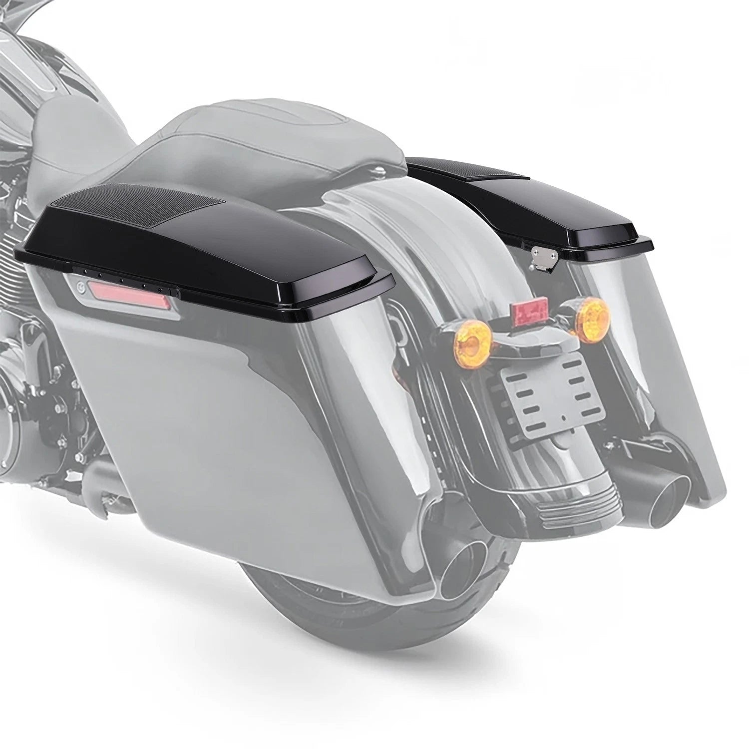 Set of 2 Saddlebag Speaker Lids for Harley Road King Electra Glide (1993–2013)