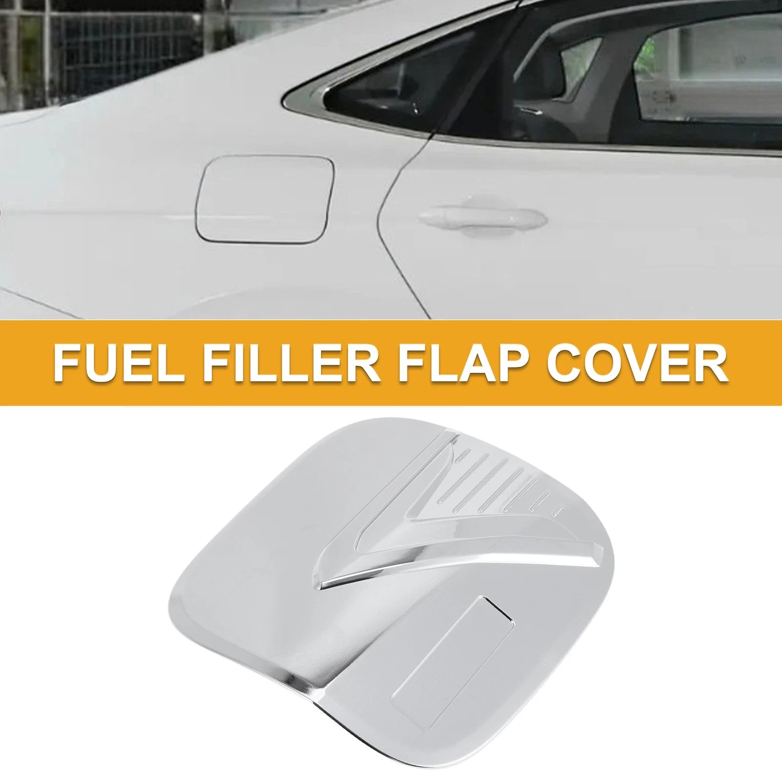 Fuel Tank Door Cap for Mitsubishi Eclipse (2018–2025) Chrome Silver Tone