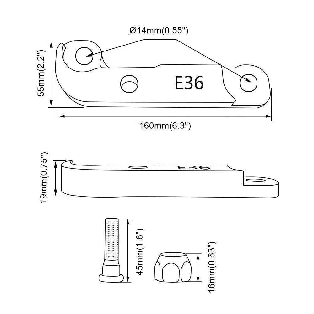 Aluminium Steering Lock Adapter for BMW E36 (1992–1999) Drift Lock Kit