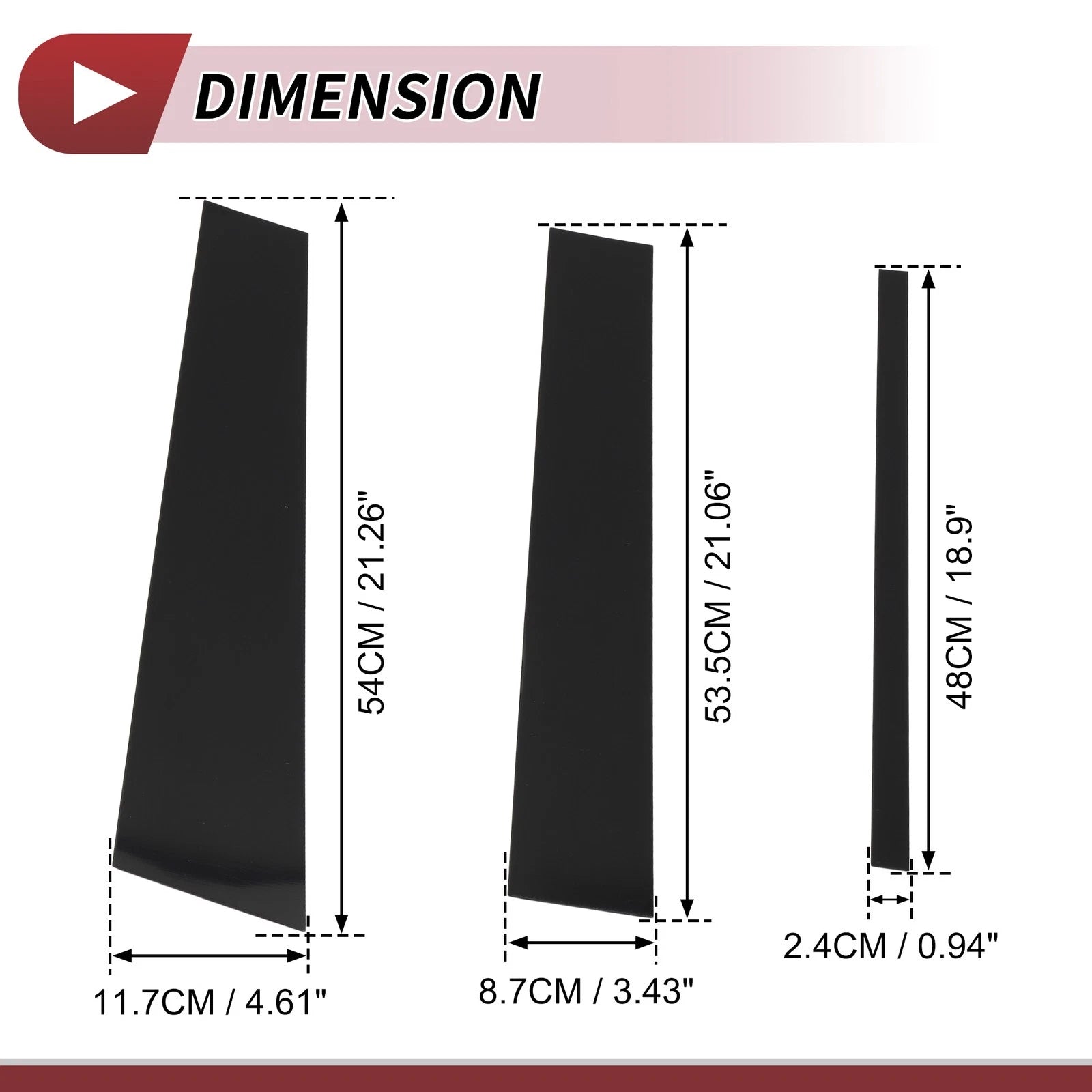 6 Pcs Door Pillar Window Trim for Nissan Armada (2004–2015) Black