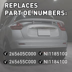 2X Red Bumper Reflector Set for Nissan Sentra (2013–2018)