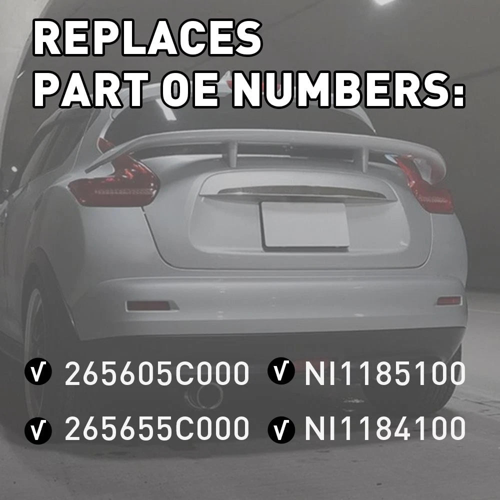 2X Red Bumper Reflector Set for Nissan Sentra (2013–2018)
