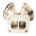 Turbo Y Elbow Adapter for T4 Twin Scroll to Dual 2.5" V-band Flange