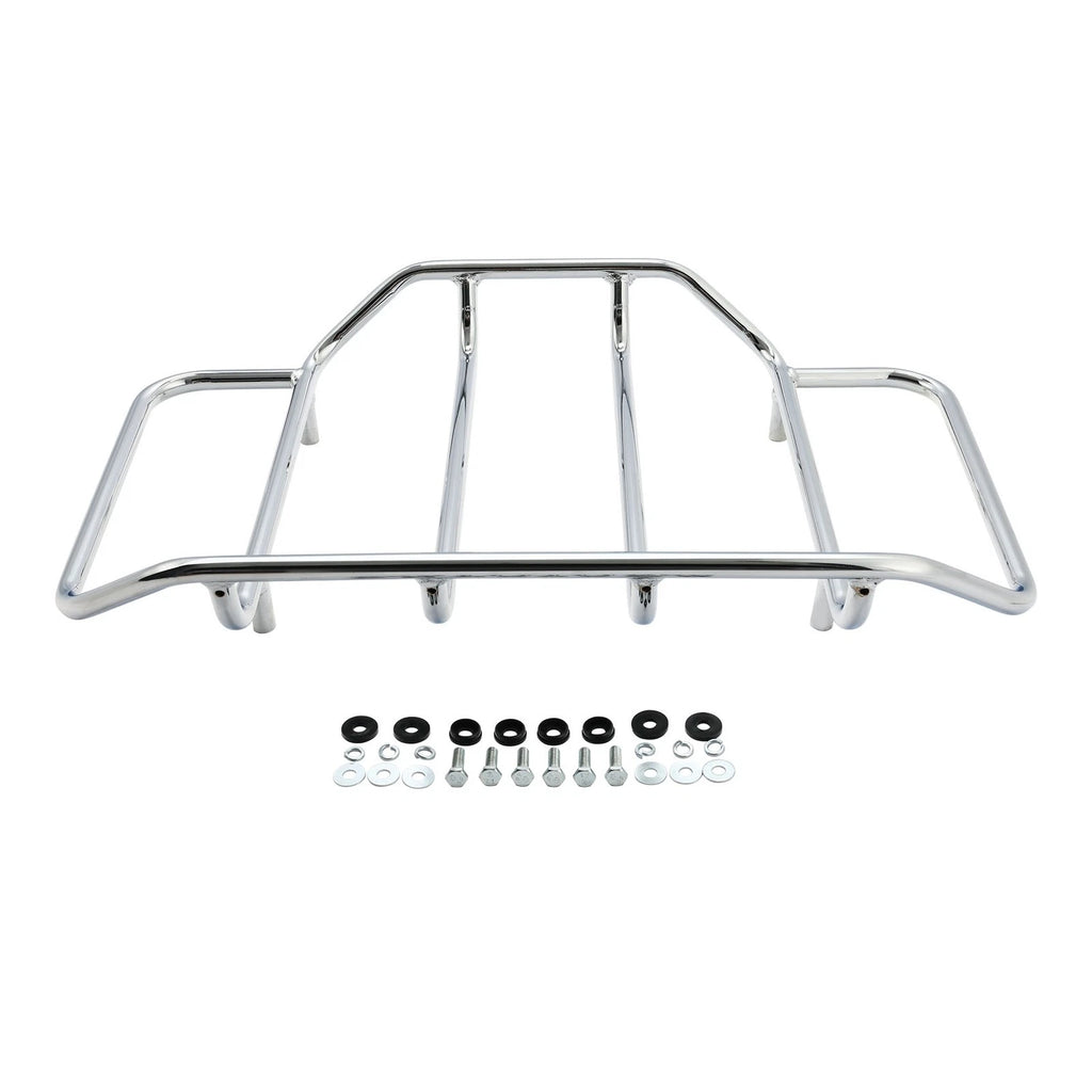 Chrome/Black Trunk Top Luggage Rack for Harley Road Glide (1984–2024)