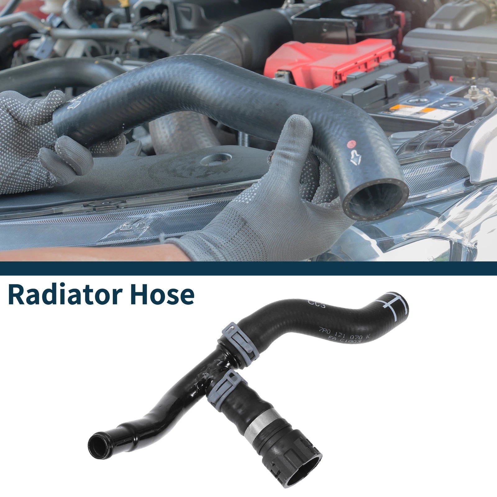 Radiator Hose Coolant Pipe for Volkswagen Touareg (2011–2018) No. 7P0121070K