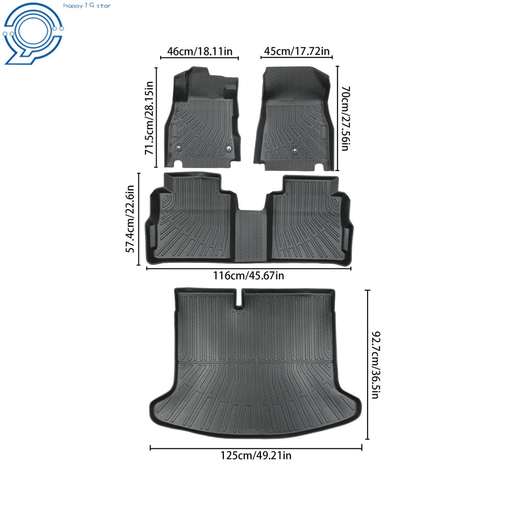 3D TPE Floor Mats & Trunk Cargo Liner for Nissan Kicks (2018–2024)