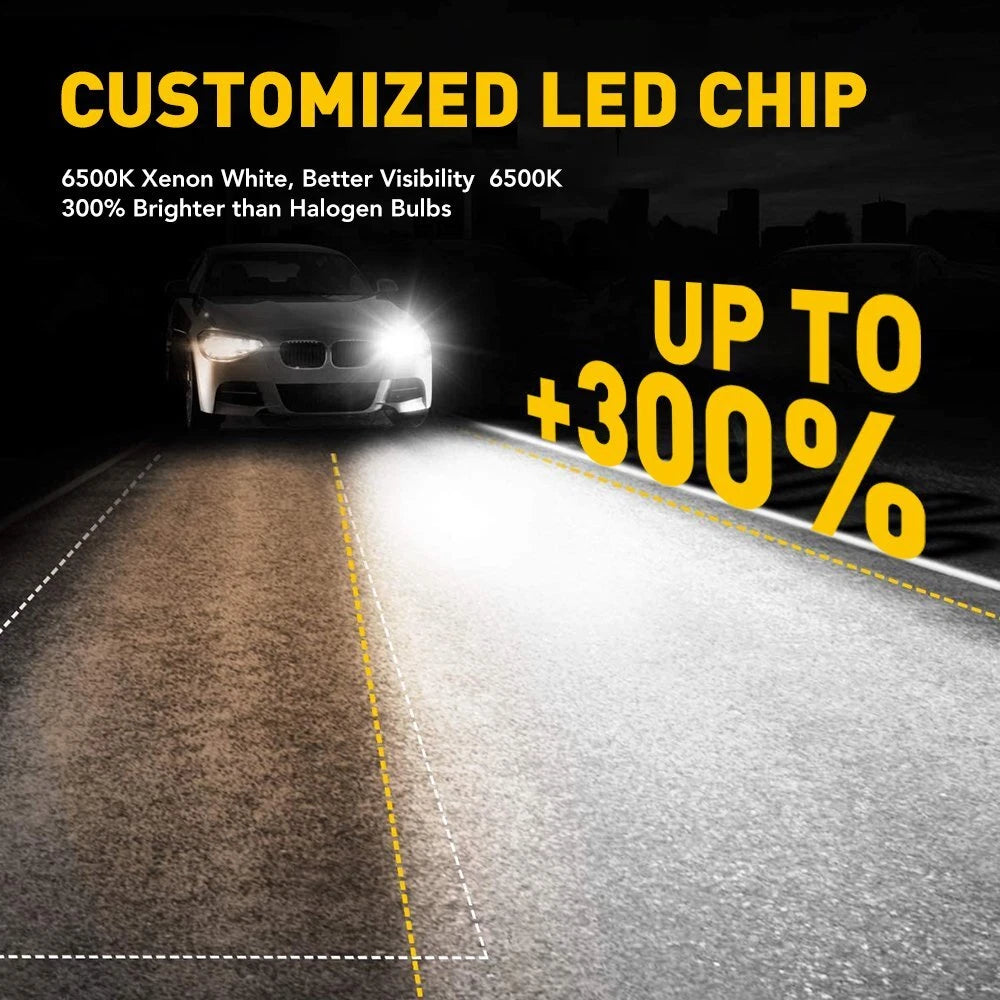 2X AUXITO 9005 HB3 LED Headlight Kit for Hi Low Beam Bulbs (6500K)