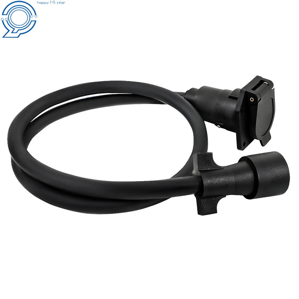 7 Pin Trailer Plug Extension Cord for RV Gooseneck (10-14 AWG)