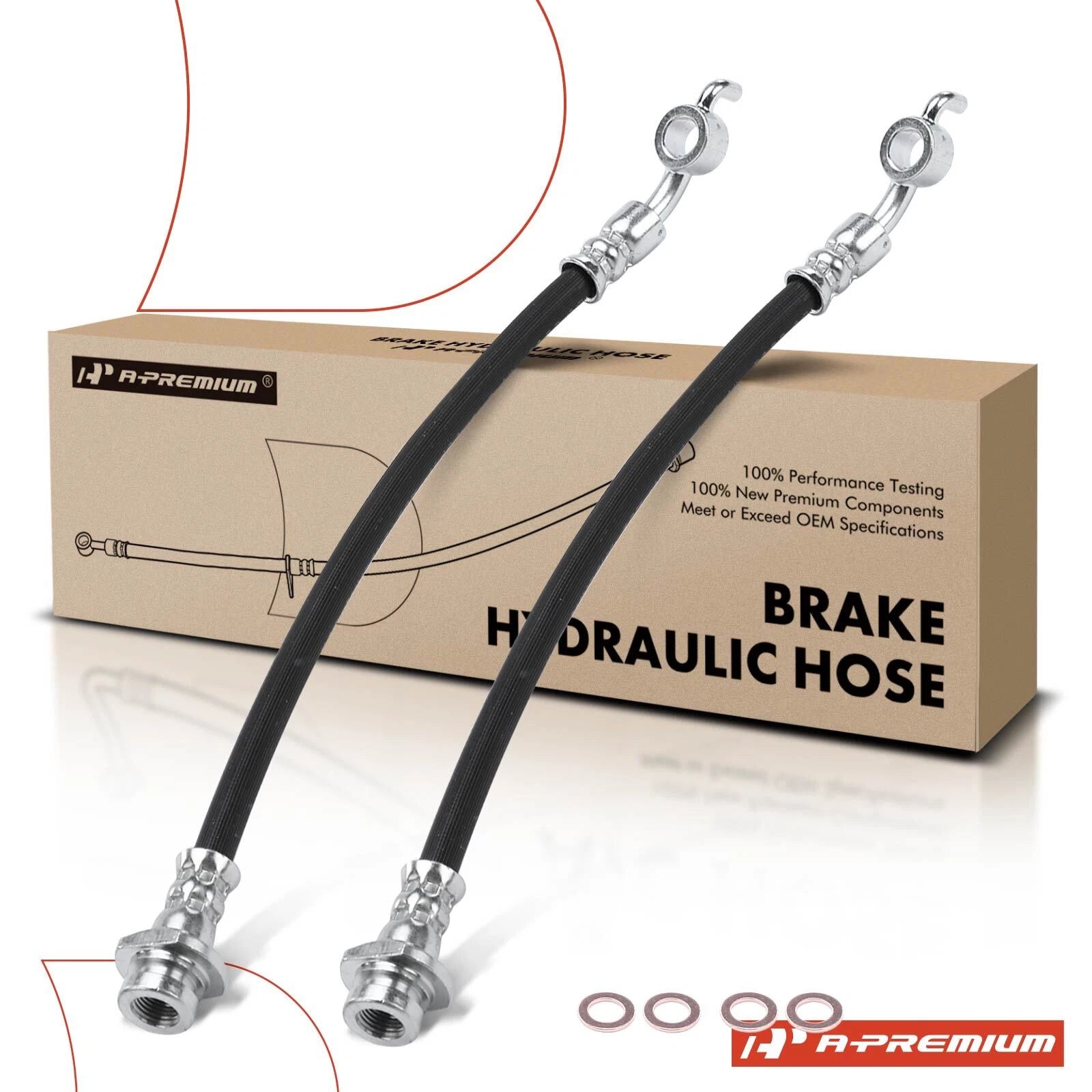 2X Rear Brake Hydraulic Hose for Nissan Altima, Maxima (2013–2018)