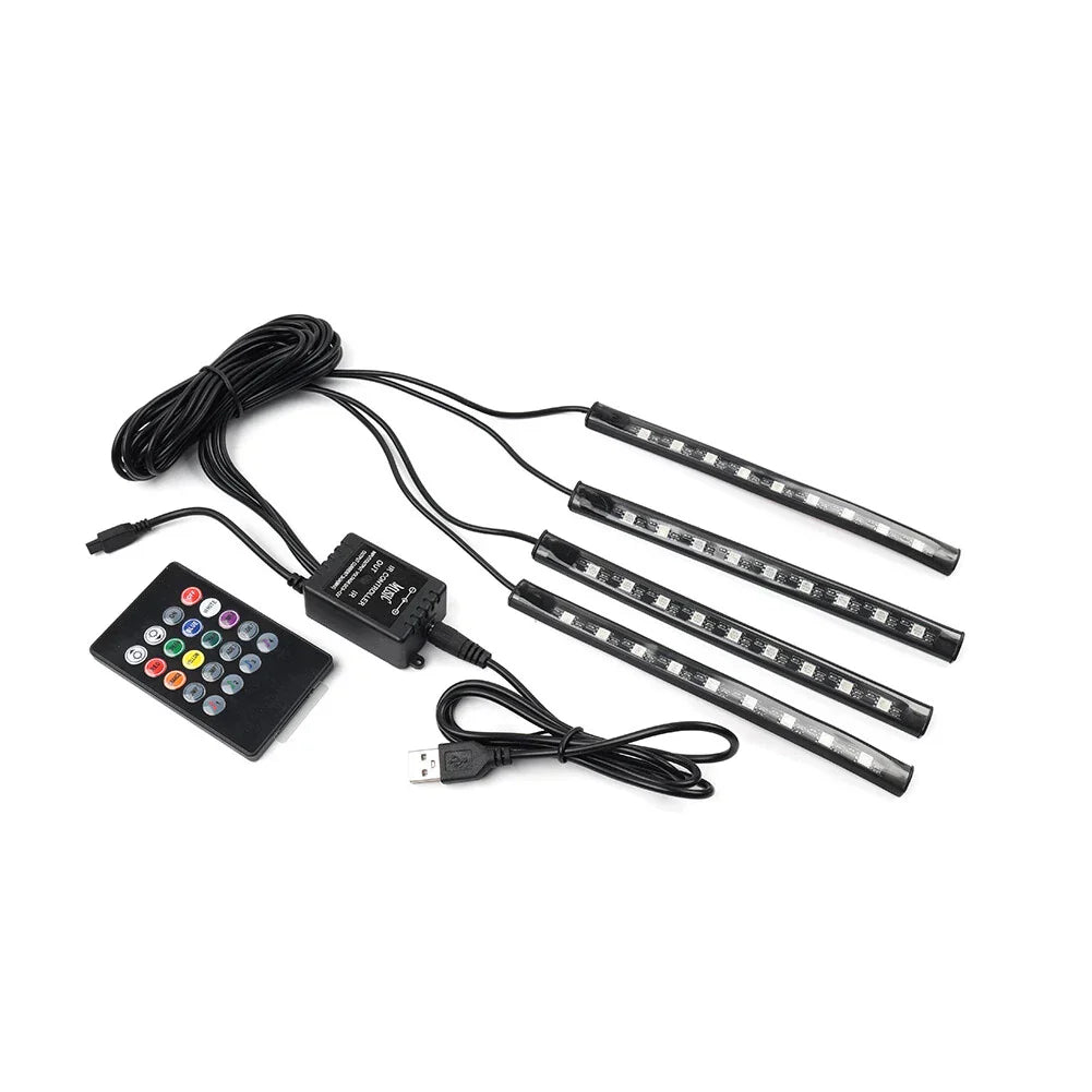 36LED RGB Remote Control Decorative Foot Lamp for Car