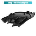 Tow Hook Cover for Toyota RAV4 SE (2016–2018) - Unpainted Black