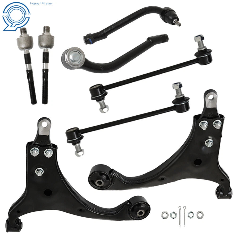 Set of 8 Front Lower Control Arms and Sway Bars for Hyundai Elantra (2007–2012)