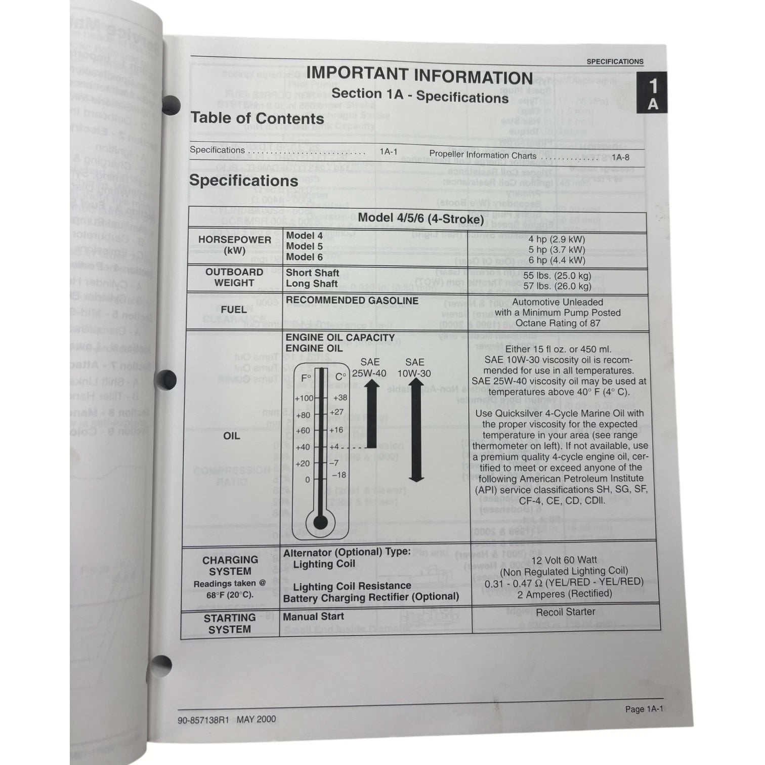 Service Manual for Mercury 4/5/6 FourStroke (2000) 90-857138R1