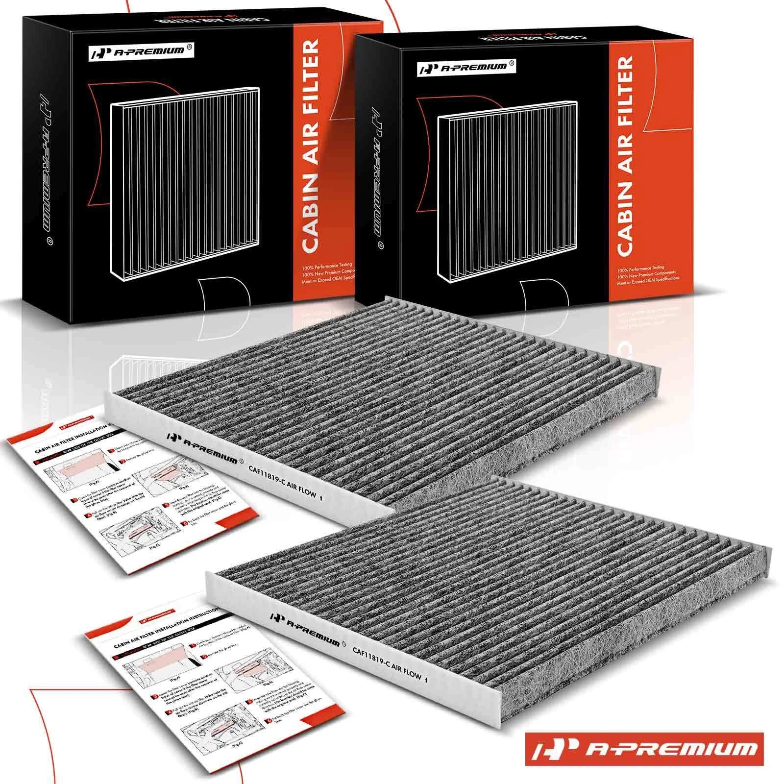 2X Activated Carbon Cabin Air Filter for Hyundai Sonata, Chevy Equinox 