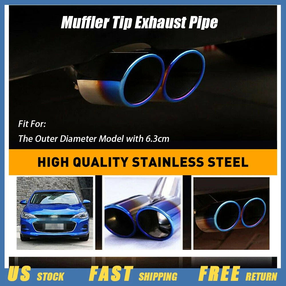 Dual Pipe Exhaust Muffler Tail Tip for Car SUV (EXV)