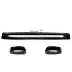 3Pcs Black Housing Blue LED Cab Roof Running Light for Silverado/Sierra (2007–2013)