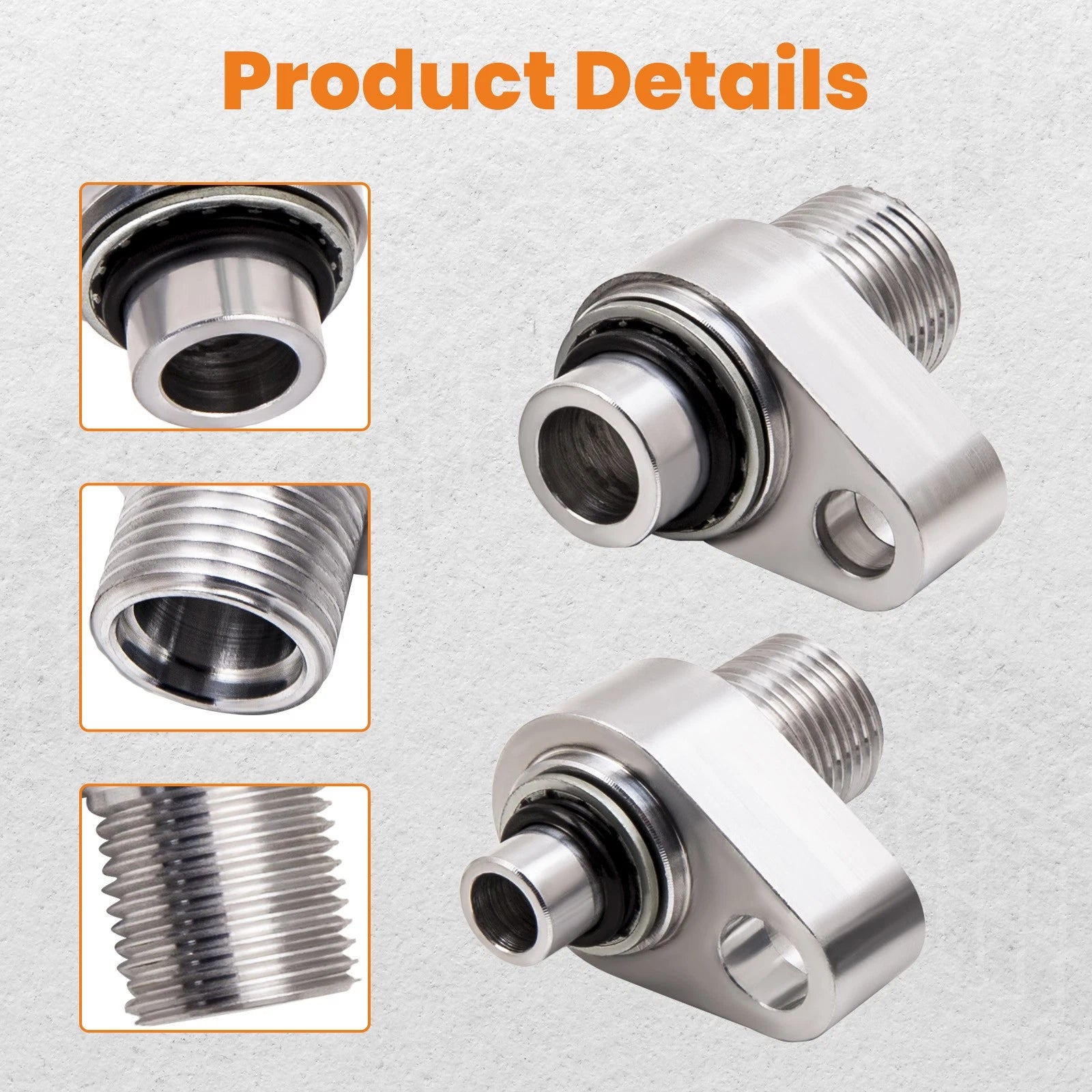 2X AC Compressor Connector Fittings for LS Engine Swap (10S17F, 10S20F)