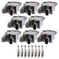 Set of 8 Ignition Coils & Iridium Spark Plugs for Colorado Escalade Yukon