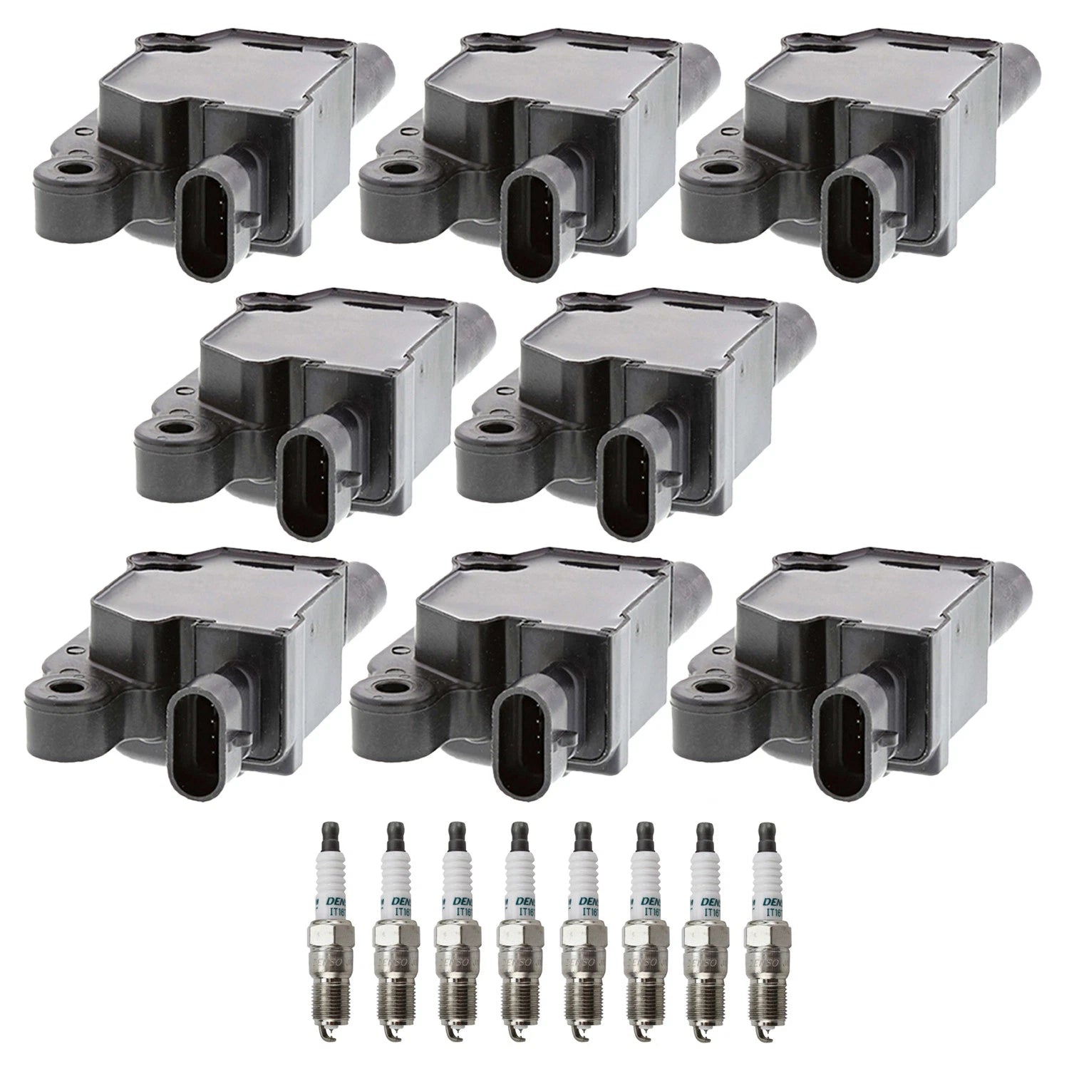 Set of 8 Ignition Coils & Iridium Spark Plugs for Colorado Escalade Yukon