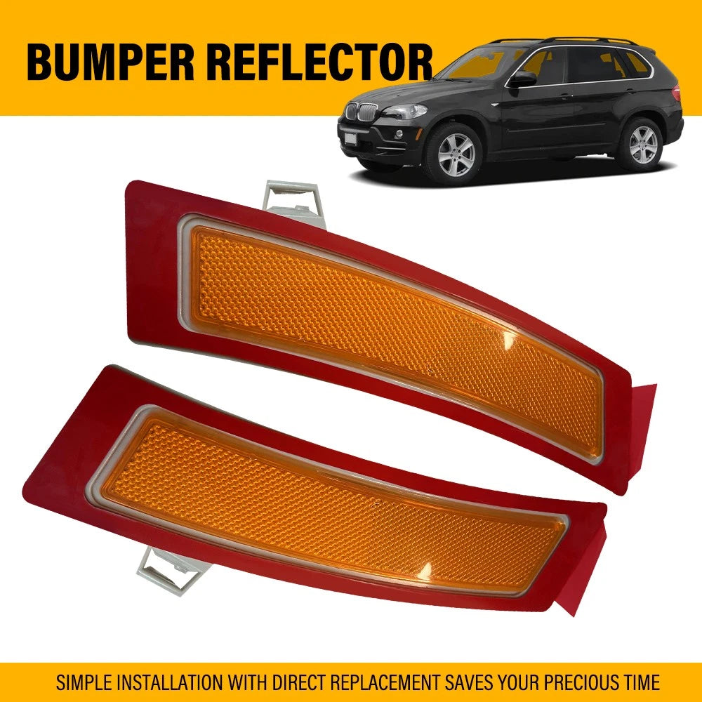2X Front Reflector Bumper Cover for BMW X5 E70 (2011–2013)