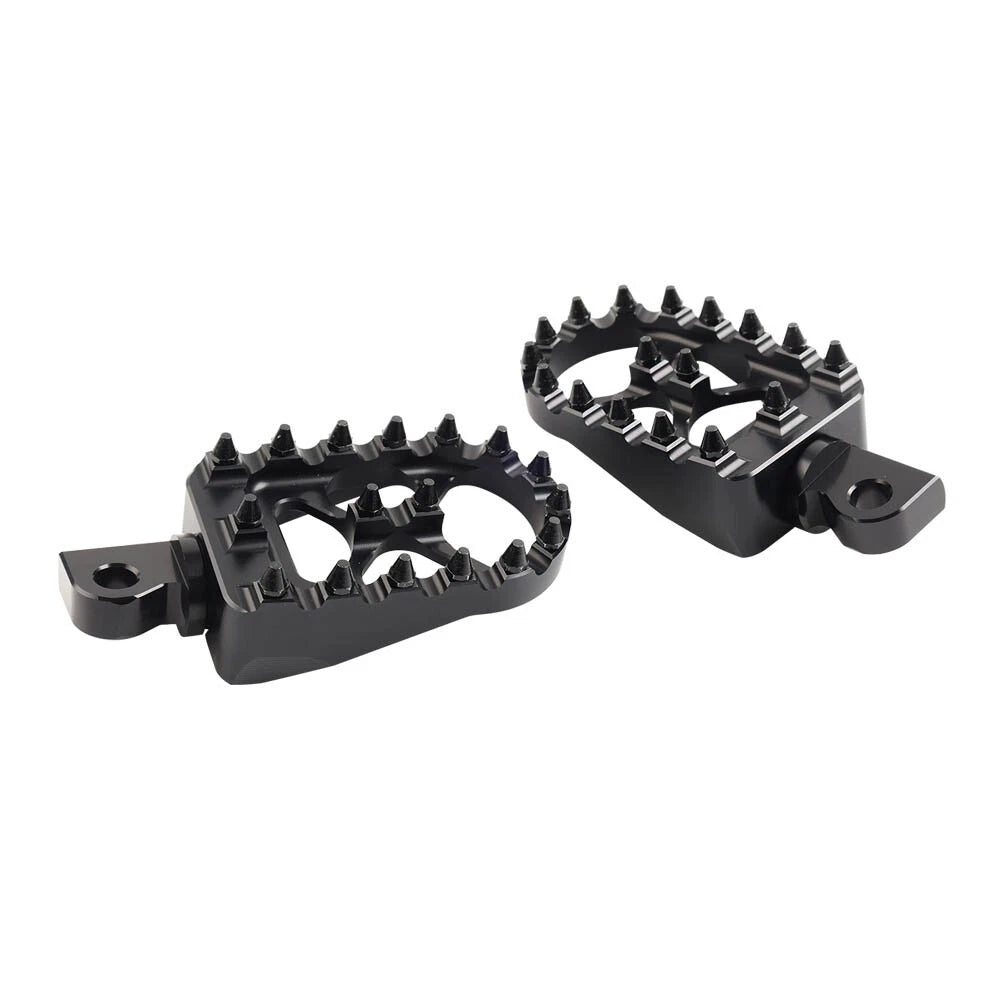 CNC Wide Fat Foot Pegs for Harley Dyna Sportster Fatboy (Pair)