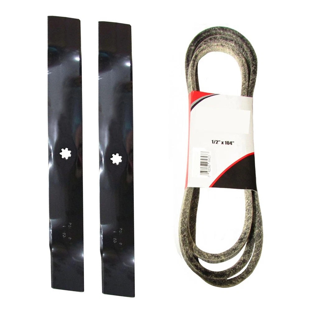 Belt & Blades Set for John Deere 42" 102 105 115 125 135 (GX20072 GX22151 20850)