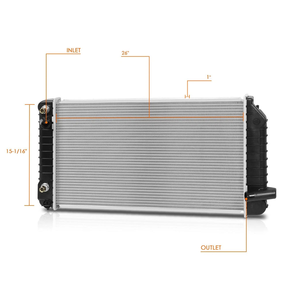 OE Style Aluminum Radiator DPI-1343 for Skylark/Achieva/Grand Am (1992–1993)