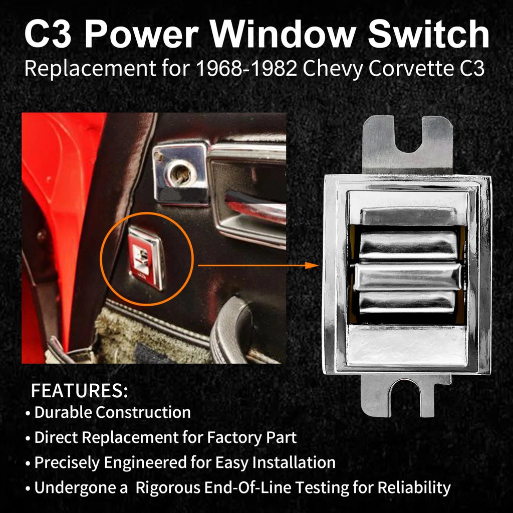 2X Power Window Switch for Chevy Corvette C3 (1968-1982)