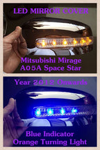 Chrome Mirror Cover LED for Mitsubishi Mirage A05A Space Star (2012-2013)