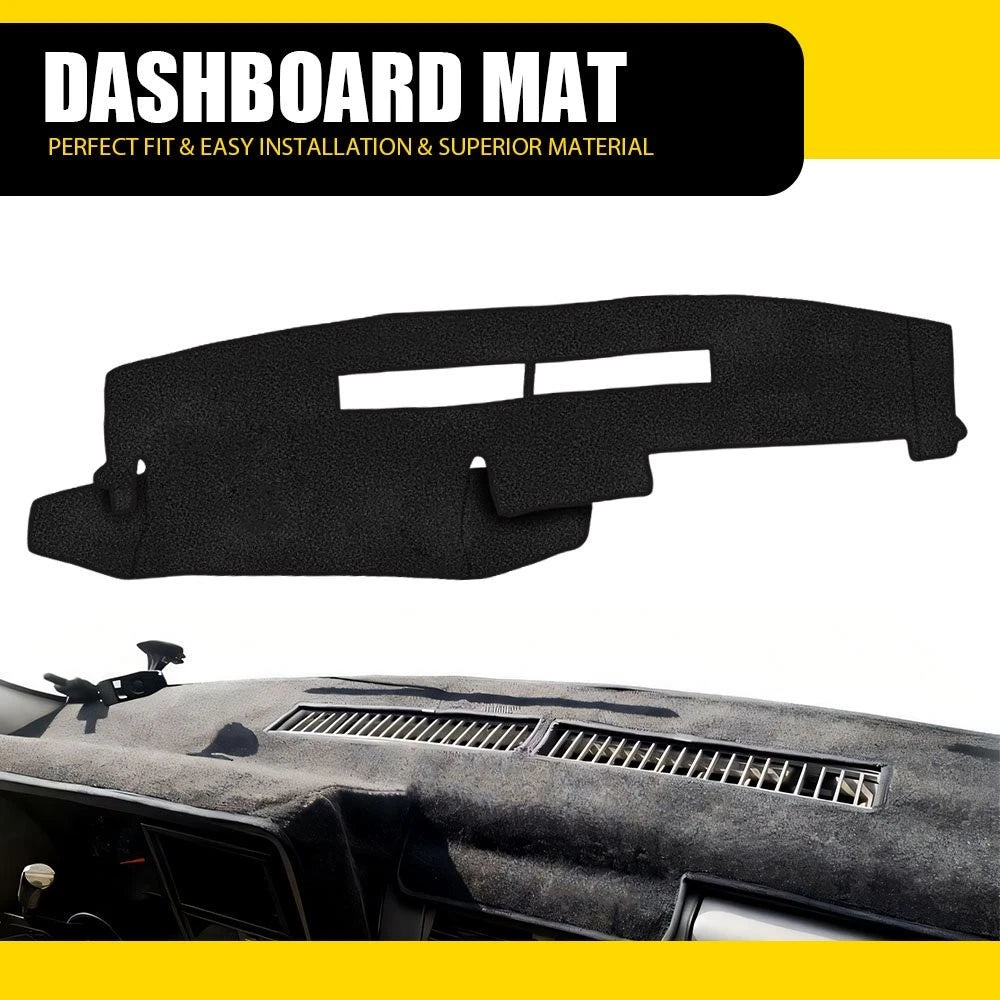 Dash Cover Mat for Chevy Silverado C1500 C2500 C3500 (1988–1994) Black