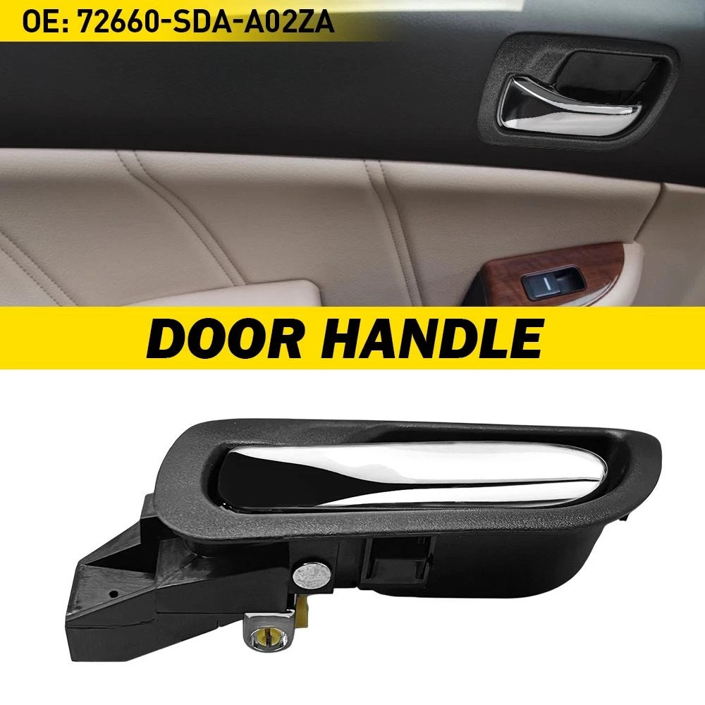 Rear Black Chrome Interior Door Handle Left for Honda Accord (2003–2007)