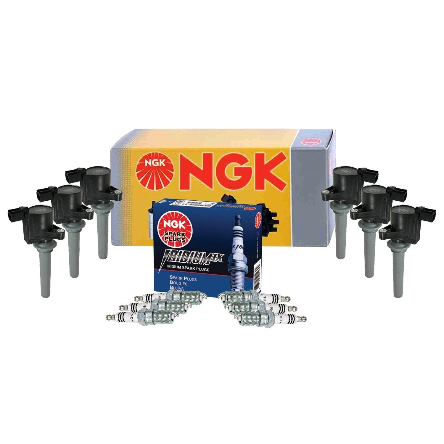 Set of 6 Ignition Coils & 6 Iridium IX Spark Plugs for Ford Mazda Mercury (V6)