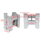 Set of 2 Aluminum 8'' Adjustable Outboard Jack Plates for #JPL4800