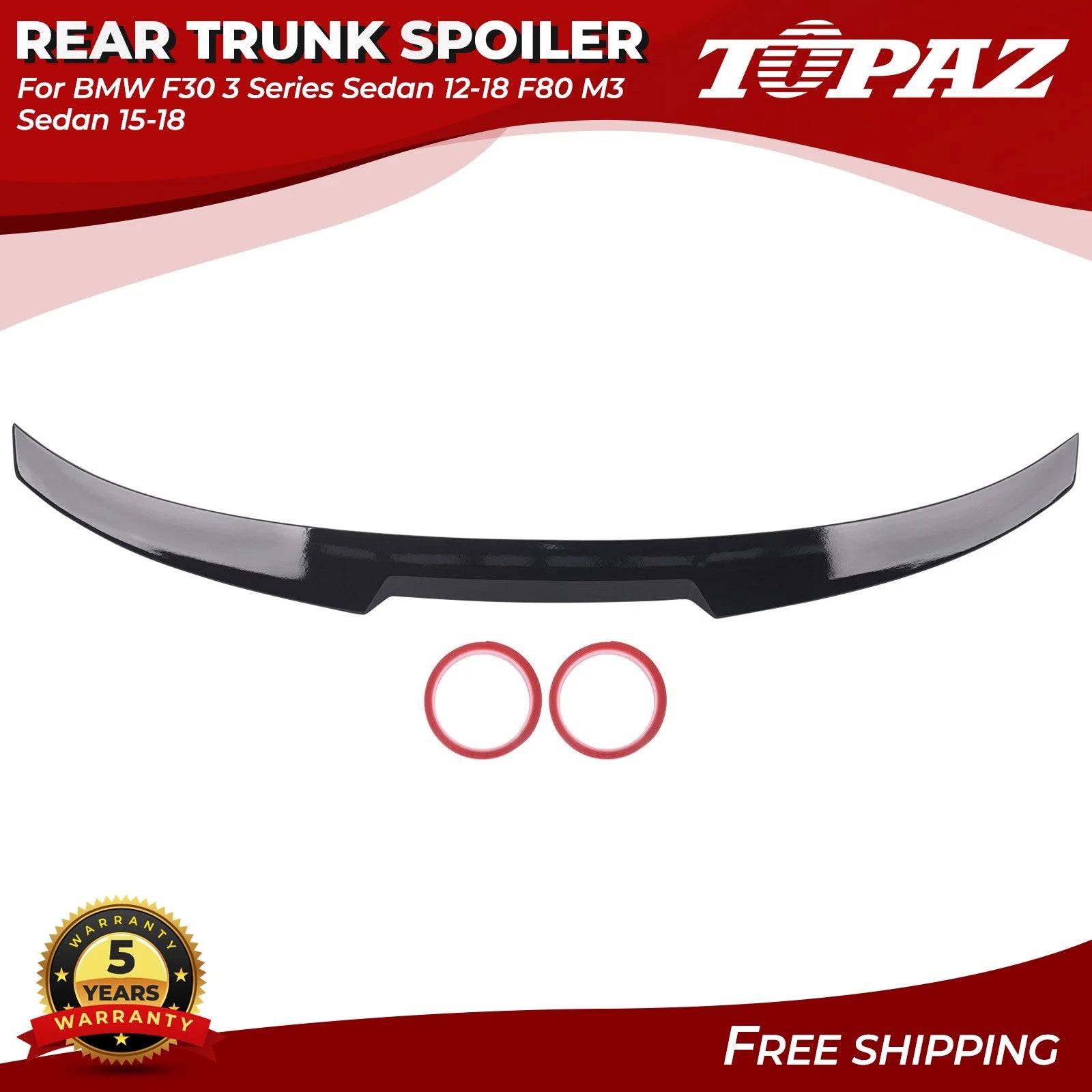 Rear Trunk Spoiler for BMW 3 Series F30/F80 (2012–2018)