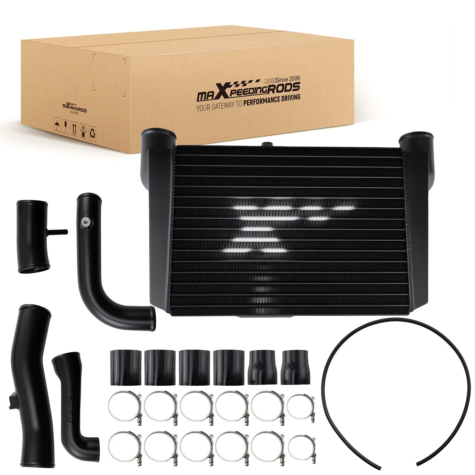 Front Mount Intercooler Kit for Toyota 86 GT86 FA20 (2013–2021) Black Tube & Fin