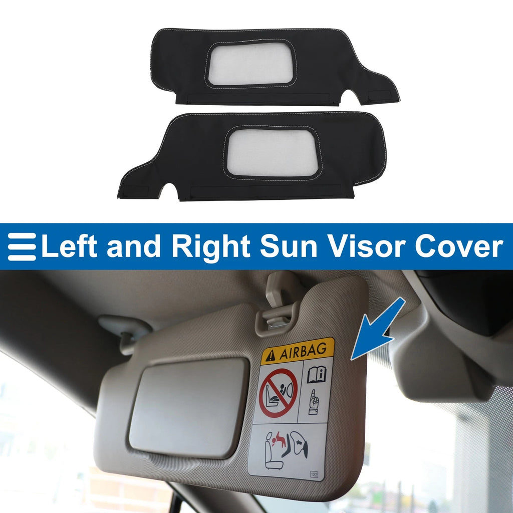 Sun Visor Cover Set for Ford Mustang (1994–2004) Left & Right Side Black Gray