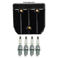 Set of 4 Bosch Ignition Coils & NGK V-Power Spark Plugs for A4 318i MR2 Golf Jetta (L4)